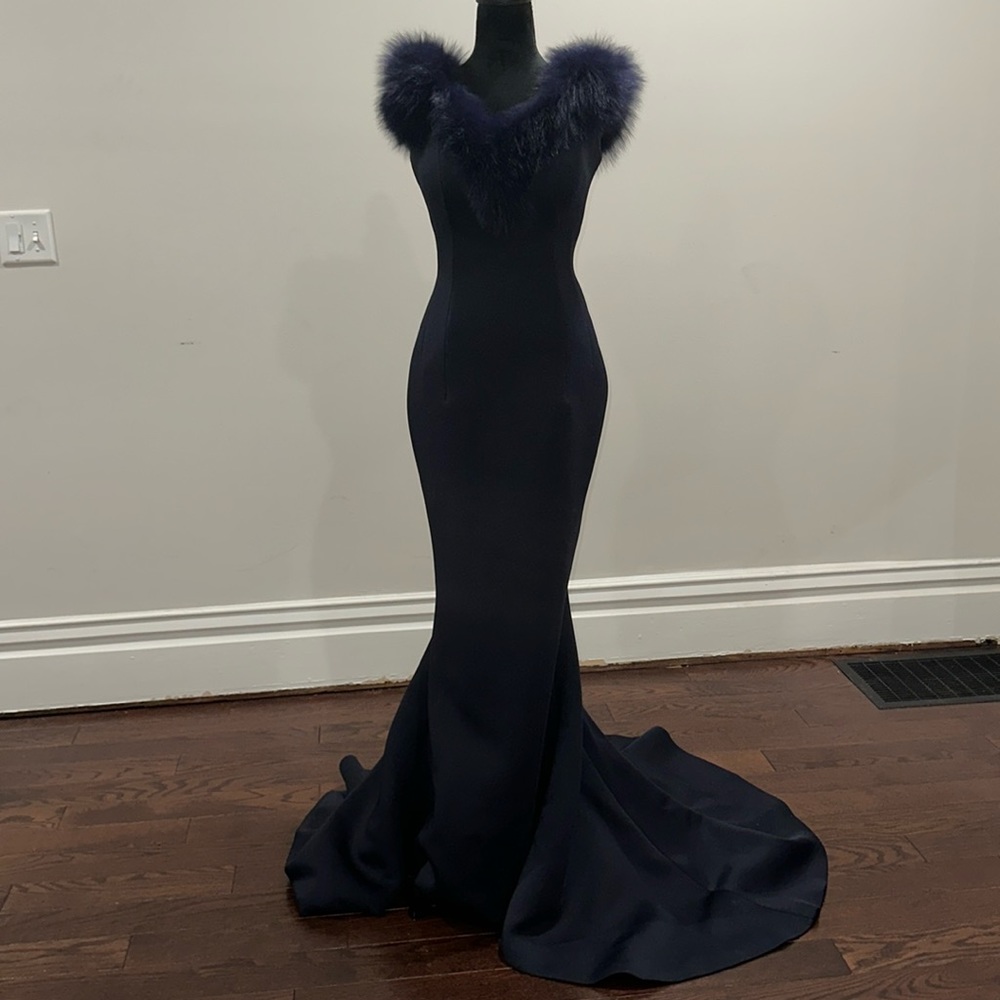 Jovani Feather Gown